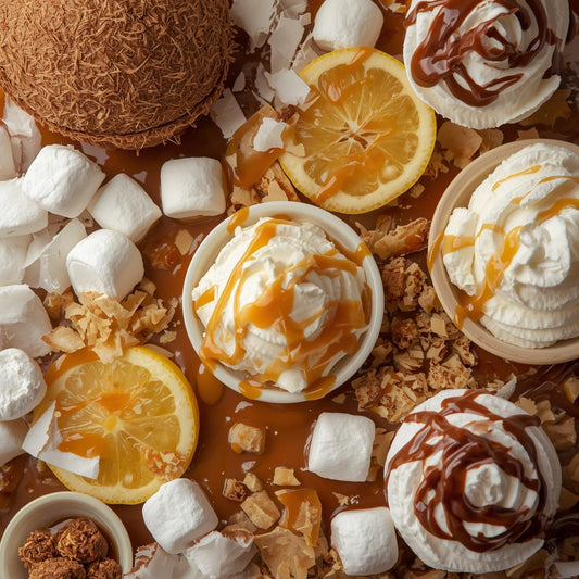 Caramel Drizzled Marshmallows